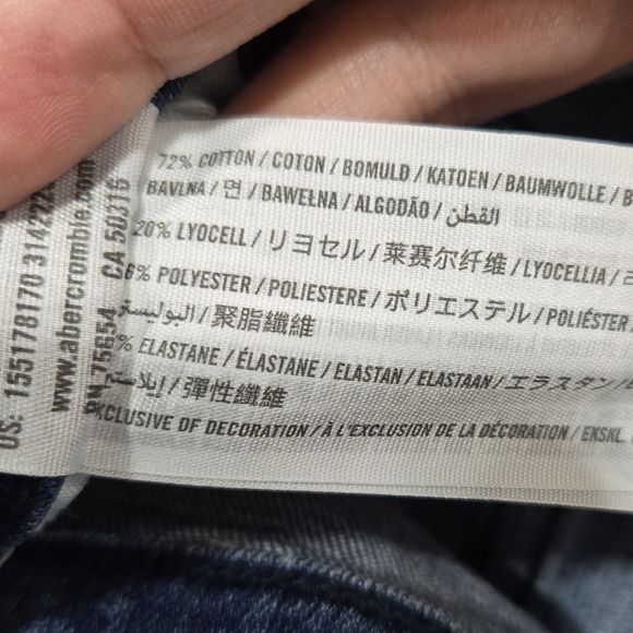 Abercrombie & Fitch Simone High Rise Ankle Flare Jeans Raw Hem Cropped - Picture 9 of 10